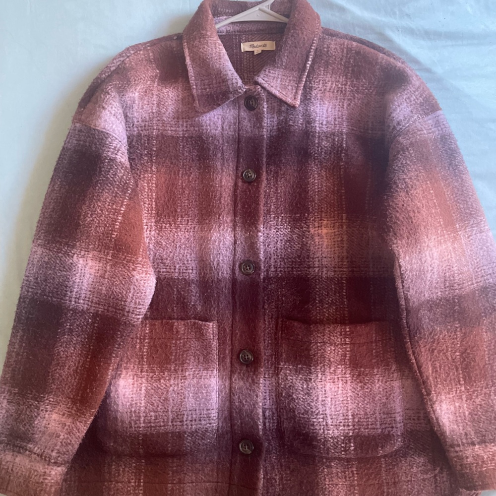 Madewell Brushed Plaid Shirt Jacket